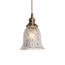 Lampade a sospensione Industrial Loft Decor Lampada retrò LED Ottone Vetro Lampada a sospensione Sala da pranzo Illuminazione domestica Apparecchio Droplight antico