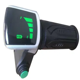 LED DisplayCruise 스위치가있는 스로틀 롤링 그립 전기 자전거 스카이터를위한 배터리 벨 벨 표시기 TRIC283A