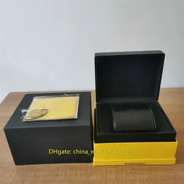 最高品質の時計箱の販売1884 Navitimer Watch Original Box Papers Superavenger Superocean 2963用のレザーイエローハンドバッグ