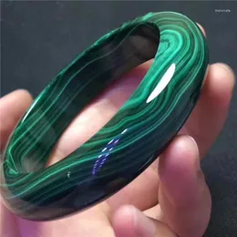 Bangle Oryginalna naturalna zielona kryształ malachite Kamień Kamień Kamień Kobieta Man Charm 60 mm