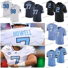 North Carolina Tar Heels UNC Maglie da calcio 10 Drake Maye 8 Paysour traspirante 28 Omarion Hampton 23 George Pettaway Gavin Blackwell bianco blu cucito