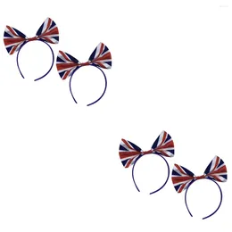 Bandanas pannbandsflagga brittisk jubileum Bow HairDecorations Party England Accessories UK Head Boppers huvudbonad stor patriotisk b g teman