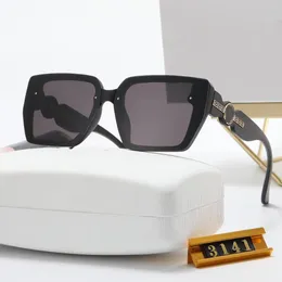 Sommer-Sonnenbrille für Damen und Herren, 3141-Stil, Anti-Ultraviolett, Retro-Platte, quadratisch, rahmenlos, modische Brille mit Box