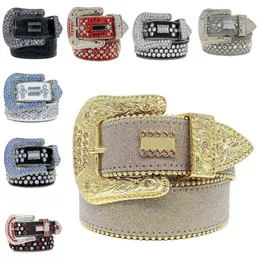 Cinturas anchas para hombres Retro Crystal Belt Belt Designer Big Metal Hebilla de cuero Genuine Ceinture Vestidos Accesorios Decoraci￳n de calaveras Cintur￳n de diamantes de imitaci￳n brillante