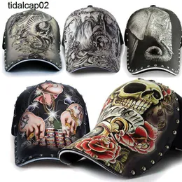 Hats Herren Modelle Frühling und Sommer Baseball -Persönlichkeit Tattoo Print 3D -Sonnenschatten Breitkanne Hard Top Modemarke Entenzunge