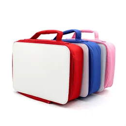 Сублимация ланч сумки Blank Diy Студенческая изоляционная сумка водонепроницаемая ланч -коробка с молнией для взрослых детей Z11