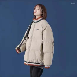 Women's Down Abrigos Mujer Invierno 2022 Parkas厚い温かい学生服韓国ファッション冬のジャケットManteau Femme Hiver Coats