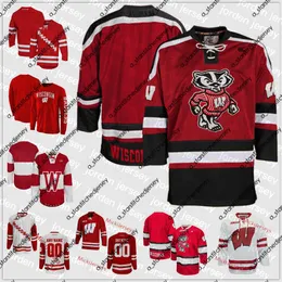 Ncaa Wisconsin Hockey Jersey 16 Tarek Baker 17 Jake Martin 18 Owen Lindmark 19 Brock