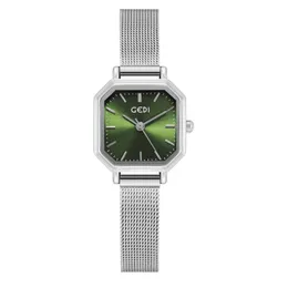 GEDI 2022 Новая модная ниша дизайн Sense Steel Band Quartz Watch Женская сетчатая пояс простой темперамент в качестве подарка на день рождения для женских часов 13039