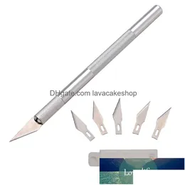 Fruktgrönsaksverktyg 6 st/set blad kniv fondant kaka dekorera scrping gummi pasta snidande bakning bakverk diy bröd skärande verktyg dhqxw