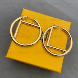 Orecchini a cerchio da donna Orecchini di design in oro Designer di lusso Gioielli in argento 925 Orecchini a bottone da uomo Cerchi F Cerchio classico Huggie con scatola