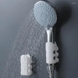 Set di accessori per il bagno Supporto per soffione doccia in silicone Ventosa Forte assorbimento Impermeabile Riutilizzabile Durevole Accessorio rimovibile Base fissa