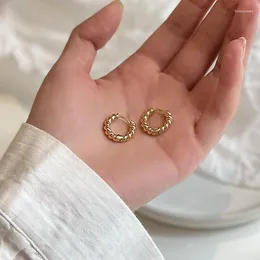Hoop kolczyki punk mankiet vintage skręt minimalistyczny okrągłe geometryczne pierścienie uszu pierścieniowe dla dziewczyny 2022 urok biżuterii Koreański klasyk