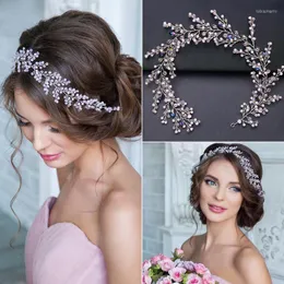 Направления Myfeivo Pink Crystal Hair -Hair Accessories Accessories Bridal Headwear Headsder ​​Jewelry HQ1749