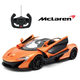 전기/RC 자동차 McLaren P1 RC 자동차 1 14 스케일 원격 제어 자동차 모델 라디오 제어 자동 열린 도어 머신 장난감 어린이 성인 Rastar T221214