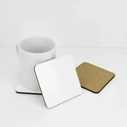 10x10 cm sublimering av bordsdekoration Coaster tr￤ tomt bord mattor mdf v￤rmeisolering termisk ￶verf￶ring kopp kuddar f￶r diy ￤lskare grossist EE