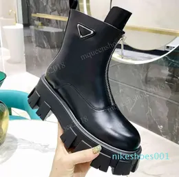2022 Boots Calfskin Martin Shoe Ankle Sneakers Bottes Casual Shoes Ladies Outdoor chaussure Thick Bottom Work Snow Boot With Box