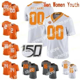 كلية كرة القدم الأمريكية ارتداء NIK1 NCAA College Jerseys Tennessee المتطوعون 33 Jeremy Banks 4 John Kelly 48 Alex Ellis 7 Kenny Chesney 11 Joshua Dobbs Custom Footba