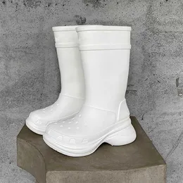 Water Proof Rain Boots Designer Women Shoes PVC Rubber Beeled Platform Knee-high Tall Rain Boot Rubber Luxury Non-Slip 2022 Mens Water Boots