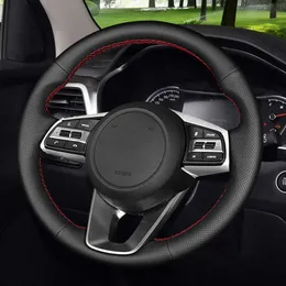 Customized Car Steering Wheel Cover Cowhide Leather Braid Non-Slip For Kia K5 Optima 2019 Ceed 2019 Forte Cerato 2018