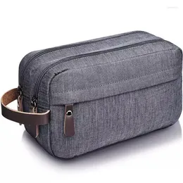 Storage Boxes Toiletry Bag For Men Small Nylon Dopp Kit Lightweight Travel Shaving Kids And Women Cosmetic Black Blue Gray