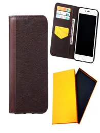 För iPhone 13 Case Fashions Designer Folio Telefonfodral Flip Wallet Card Holder Slot Leather 12 Pro 11 Max X Xr 7 8 Plus stötsäker1997764