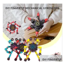 Decompression Toy Decompresnsion Fidget Spinner Spinning Top Deformation Mech Chain Bearing Creative Toys For Children Christmas Gif Dhic7