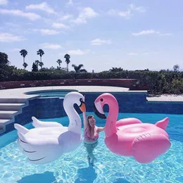 Life Vest Buoy Inflatable Flamingo Swimming Pool Float Summer Giant Ride on White Swan Swimming Lifebuoy Lounge Inflatable Pool Toy Raft T221214