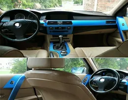 Dla BMW serii 5 E60 20042010 wewnętrzny centralny panelu sterowania Uchwyt drzwi 5D naklejki z włókna węglowego naklejki