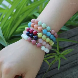 Strand 8 mm Stones Beads Mala Bracelet complementa el tercer ojo de joyería de energía de yoga regalos para usted para usted