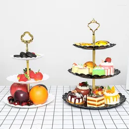 Plates Dessert Home Buffet Presentation Tray Organizers Cake Display Stand Gadget Kitchen Fruit Bowl 3 Levels Accessories