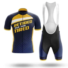 Retired But Not Tired Pro Team Cycling Jersey Set 2024 Newset Summer Quick Dry Bicycle Clothing Maillot Ropa Ciclismo MTB Cycling Men Suit