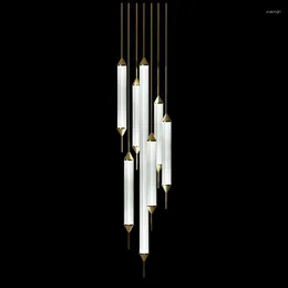 Ljuskronor ledde art deco Ancient White Flying Needle Chandelier Lighting Hanging Lamps 2022 Trend Luster Para Sala Estar för vardagsrummet