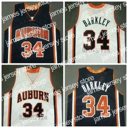 Baskettröjor Anpassade retro #34 Charles Barkley College Basketball Jersey Men's All Stitched Eventuell storlek 2XS-3XL 4XL 5XL Namn eller nummer