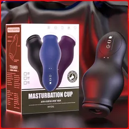 Giocattoli del sesso massaggiatore Masturbatore per uomini Succhiare automatico Macchina maschile Orale vaginale Pene vibratore Giocattolo Tazza di masturbazione Pompini Nuovo