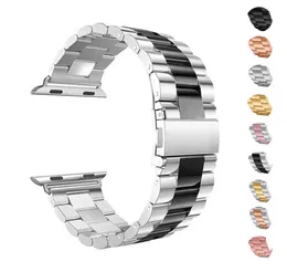 Pulseira de metal de 44 mm 40mm de metal a￧o inoxid￡vel para a s￩rie Apple Watch Series 6 5 4 Bandas SE com conector do adaptador Repollo Watchband3467831