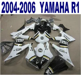 Injection molding ABS fairing kit for YAMAHA 20042006 YZF R1 yzfr1 04 05 06 white black LUCKY STRIK fairings set PQ999109188