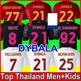 2023 ROM Bir Futbol Formaları Dybala Ev Away Pellegrini Abraham Zaniolo Totti Belotti Celik Wijnaldum Mancini Kumbulla Erkek Kids Kit Futbol EL