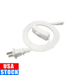 Cable de cable de alimentaci￳n para luz de cultivo LED de tubo T8 con interruptor de apagado de 3p Extensi￳n del conector de tubo integrado US US EE.UU.