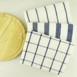 Bord servetter servetter korta pastroal tethanddukar bl￥ randig bomullsplikt mattor placemats k￶k bakgrundsduk