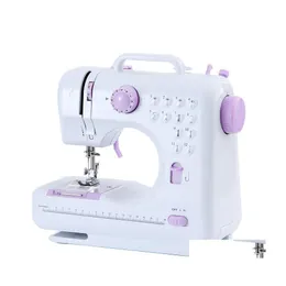 Sewing Notions Tools Portable Hine Mini Electric Household Crafting Mending Overlock 12 Stitches With Presser Foot Pedal Beginners Dhheo