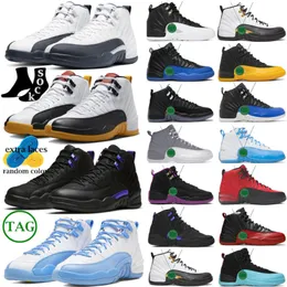 Heren basketbalschoenen Jumpman 12 12s Franse blauwe play -offs Royalty Taxi Stealth Reverse Flu Game Hyper Royal Stealth Utility Dark Concord Trainers Sports Sneakers