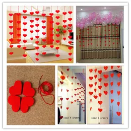 Decorative Flowers Heart-shaped Paper Flower Non-woven Love Garland 1pcs 3M Wedding Party Banner Shower Door Home Decoration 7ZSH282