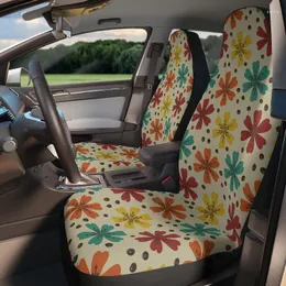 Auto -stoel omvat bloem power hippie vintage geïnspireerde accessoire retro mod decor voertuig voertuig cover gi