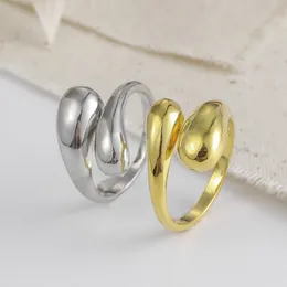 Moda creativa anello goccia d'acqua per le donne fascino personalità femminile aperto anelli regolabili accessori gioielli regali per feste