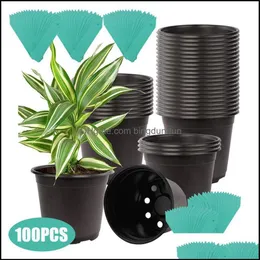 Planters & Pots Garden Supplies Patio Lawn Home 100Pcs Plant Flower Nursery Trays Pot Lightweight Seed Starting Succent Seedling 307E
