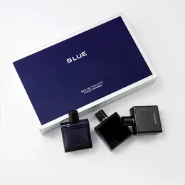 Premierlash Classic Top vender Perfume azul de 3 pe￧as Conjunto para homens 30 ml por garrafa EDT Col￴nia com tempo duradouro bom cheiro EDP High Fragrance Festival Gift