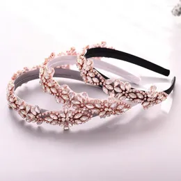 Headpieces S429-FG Women Lady Elastic Fashion Metal Rhinestone Head Chain Jewelry Headband Hairband Hair Band Accessories