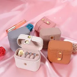 Ring Box Small Travel Jewelry Organizer Mini Jewelry Case Portable Rings Storage Boxes Gift Packaging for Girls