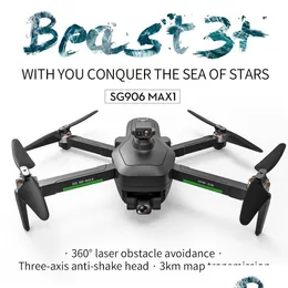 Simulatorer SG906 MAX1 MAX DRONS MED 4K CAMALE FÖR ADTS Följ mig Drone GPS Lång flygtid Matiskt hinder Undvikande 3Axis Gimbal Dhiqe